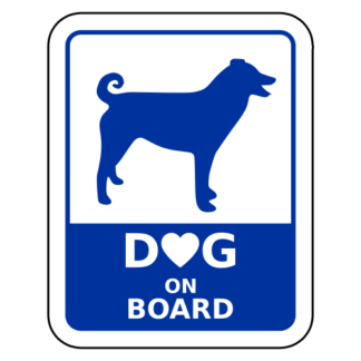 Dog On Board Sticker (Blue)